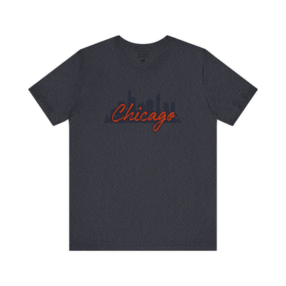 Chicago Skyline Football Tee