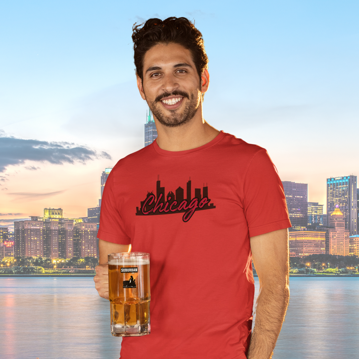 Chicago Skyline Basketball Tee