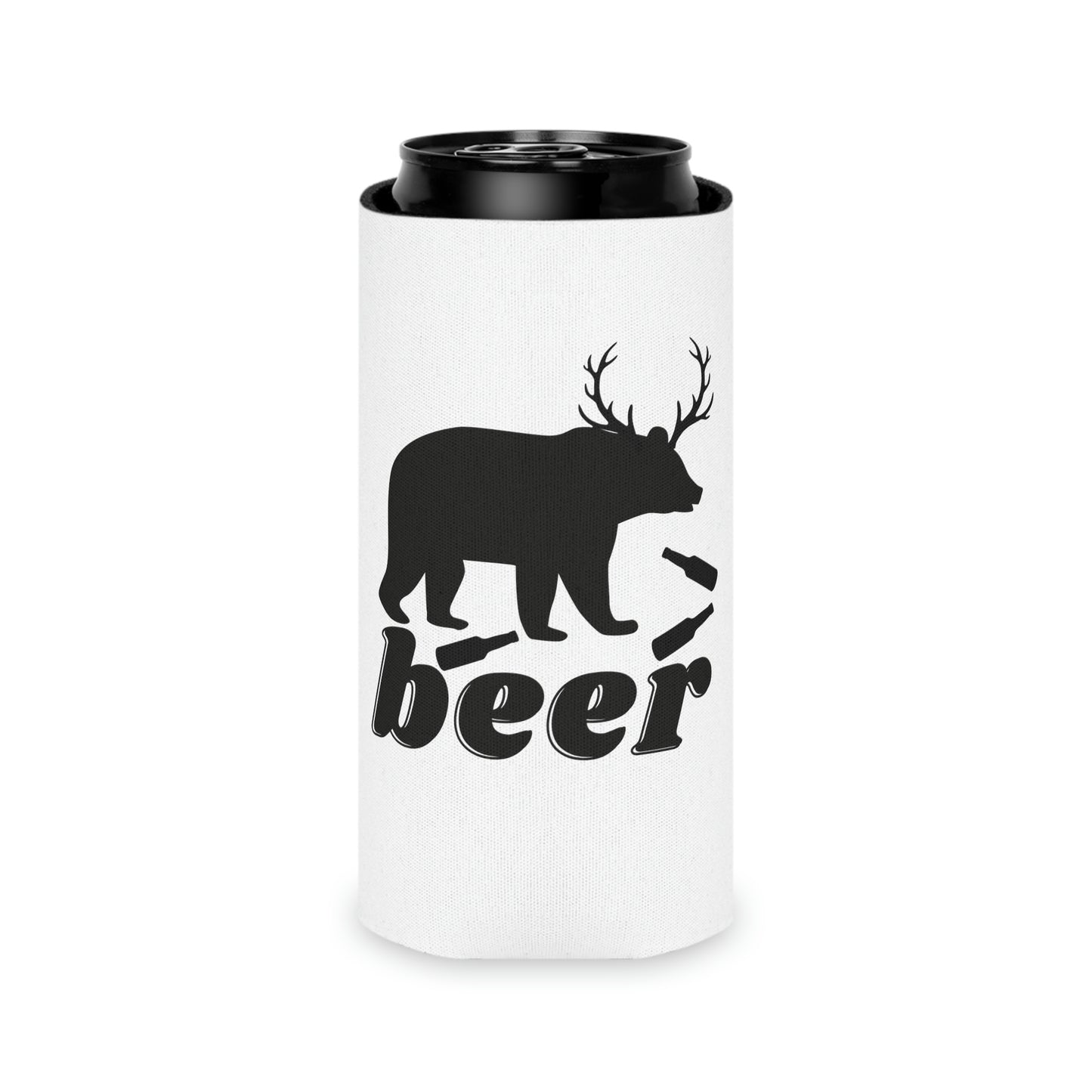 Bear + Deer = Beer Can Koozie