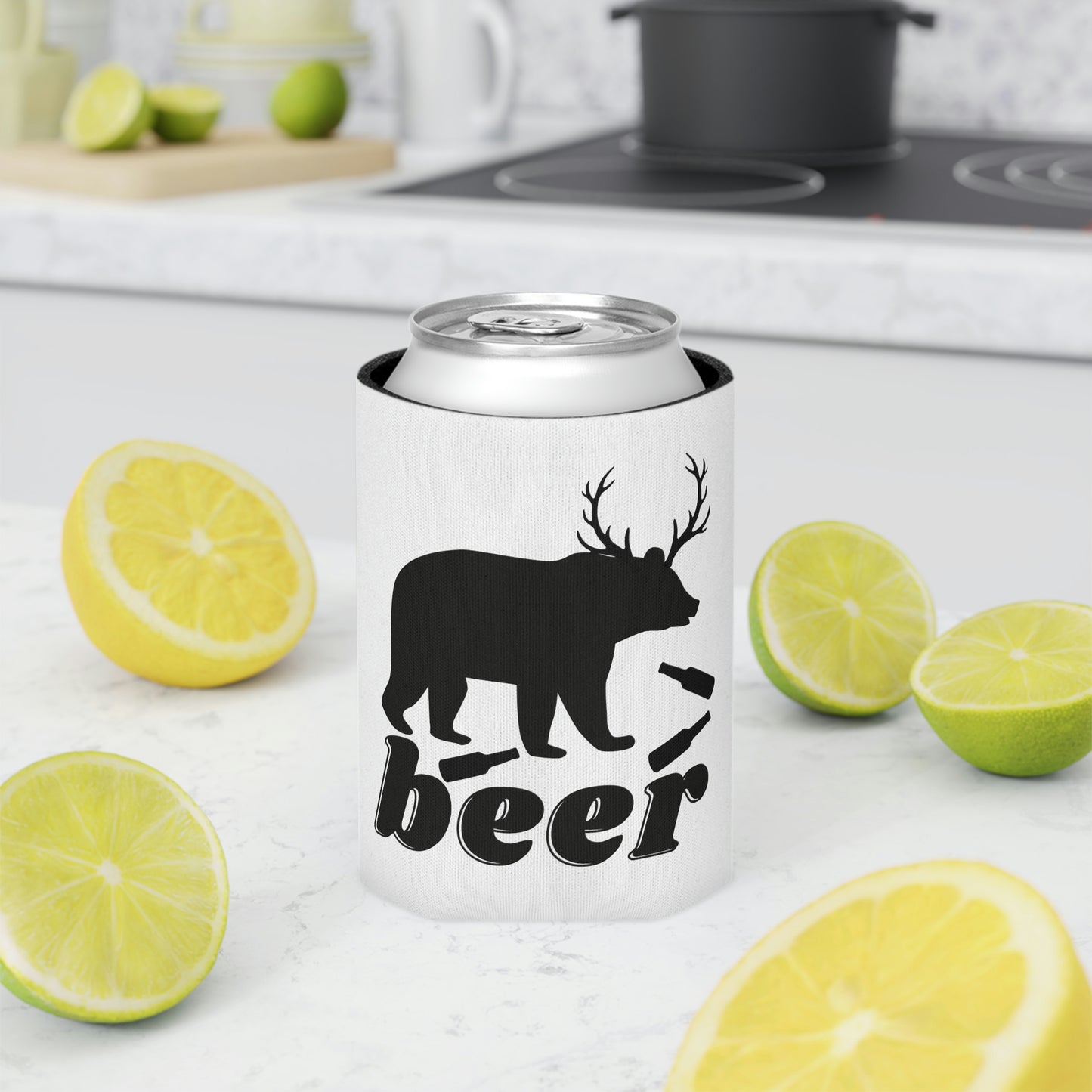 Bear + Deer = Beer Can Koozie