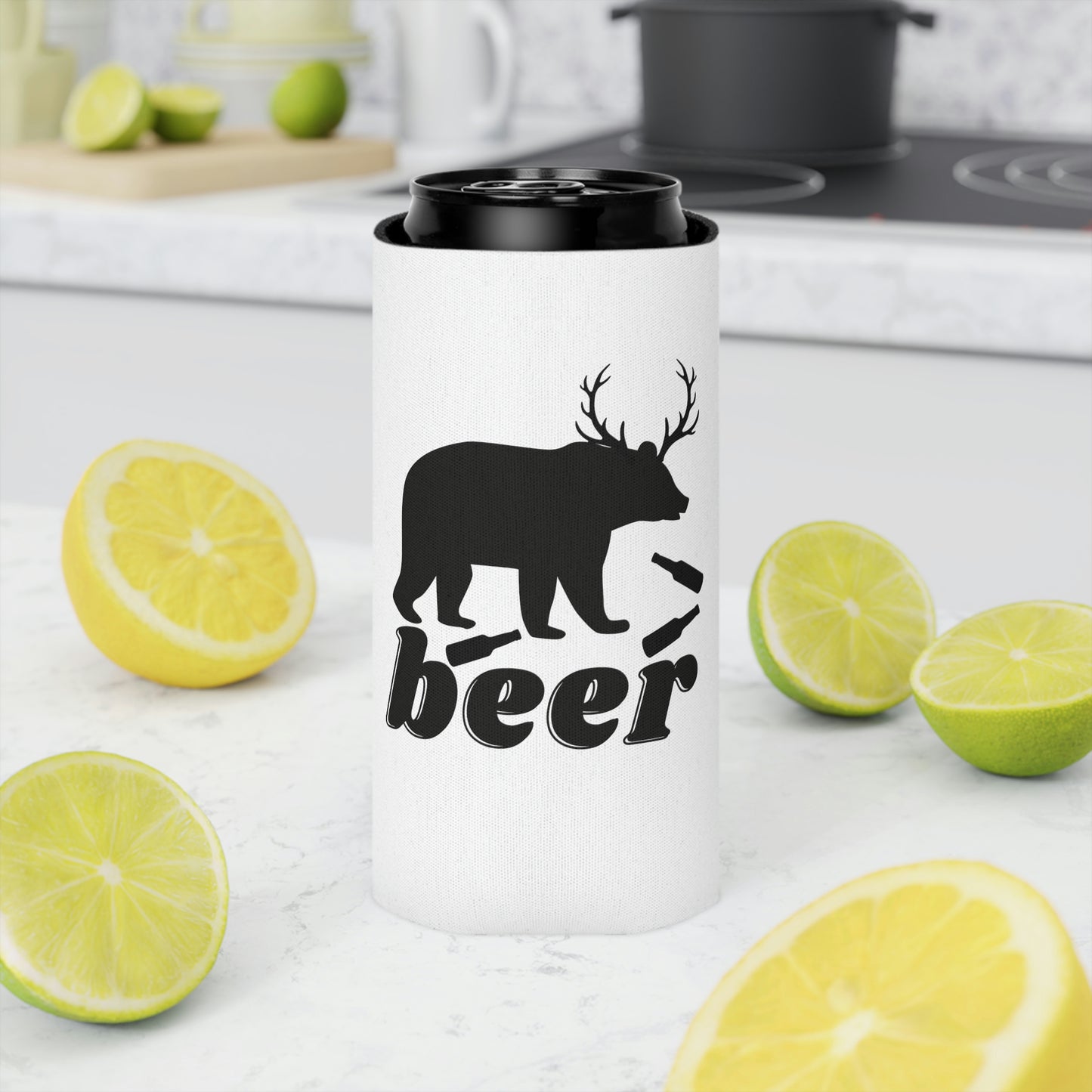 Bear + Deer = Beer Can Koozie