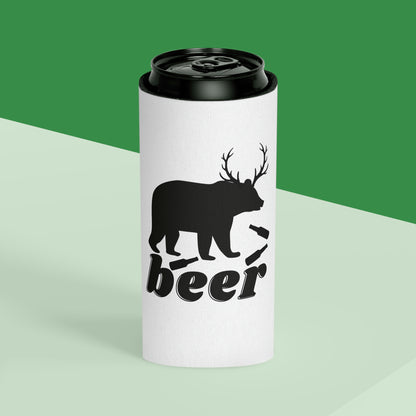 Bear + Deer = Beer Can Koozie